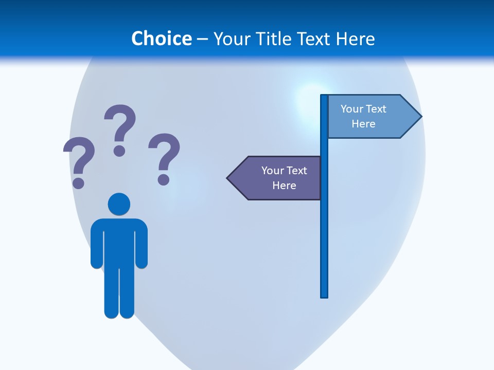 A Blue Balloon With A White Background PowerPoint Template