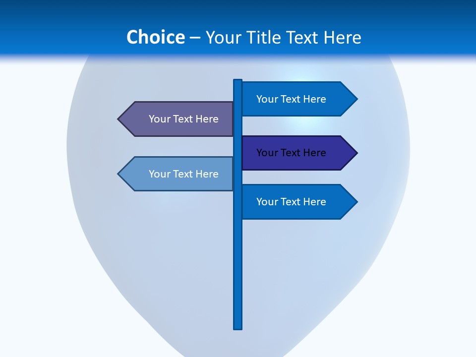 A Blue Balloon With A White Background PowerPoint Template