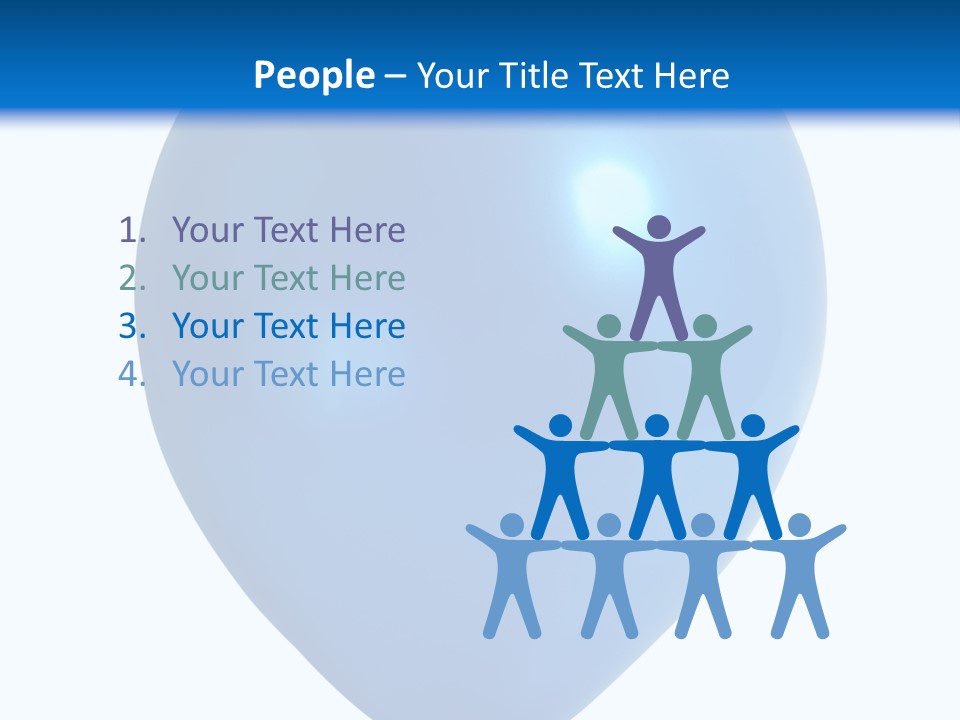 A Blue Balloon With A White Background PowerPoint Template