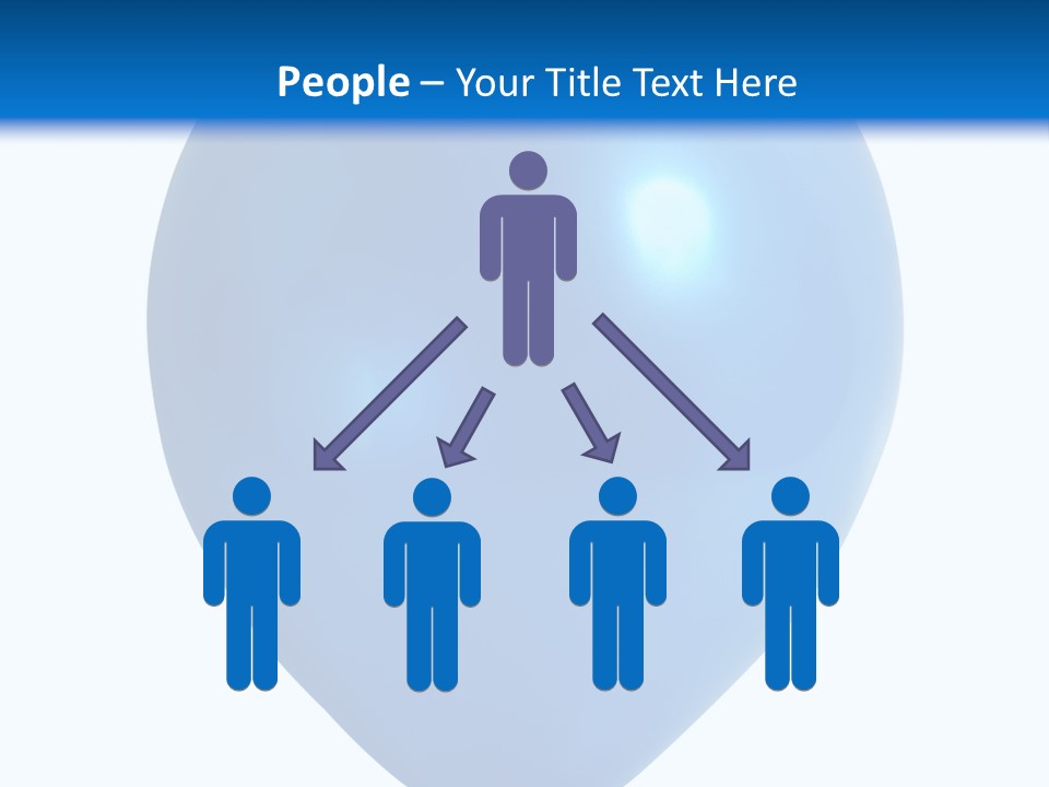 A Blue Balloon With A White Background PowerPoint Template