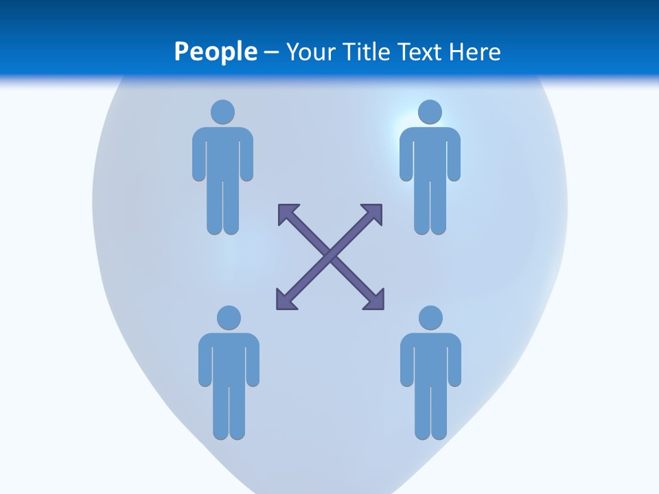 A Blue Balloon With A White Background PowerPoint Template