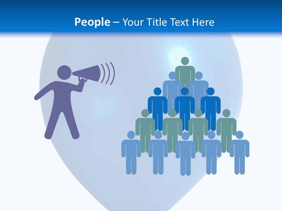 A Blue Balloon With A White Background PowerPoint Template