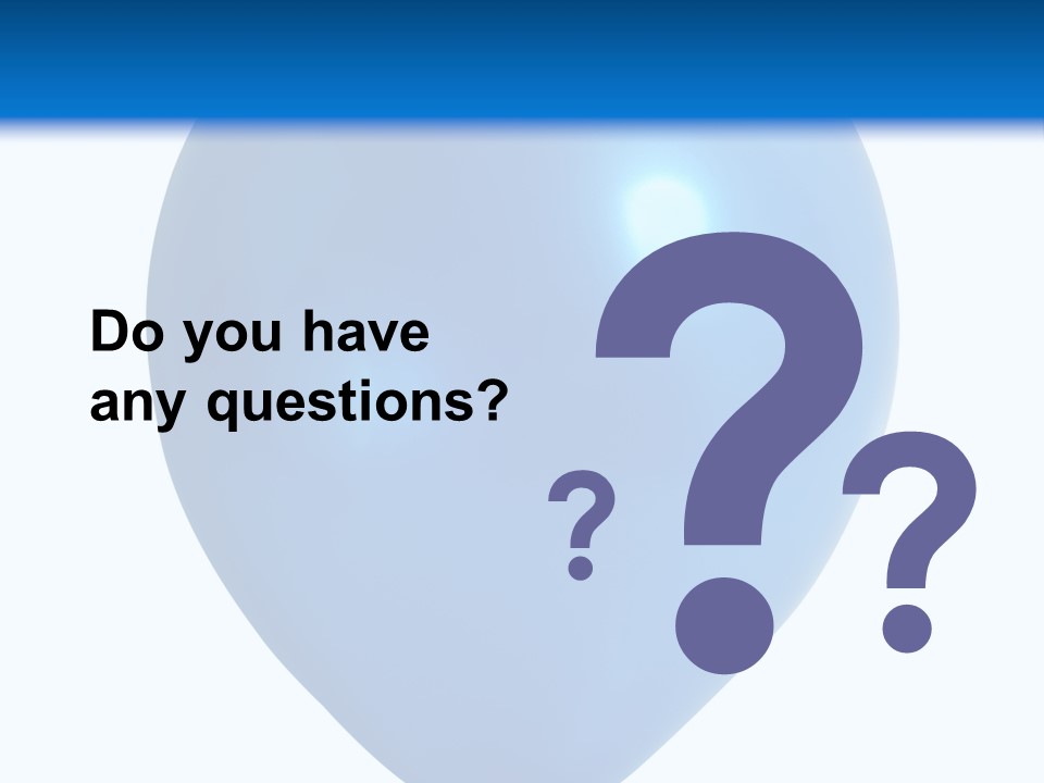 A Blue Balloon With A White Background PowerPoint Template