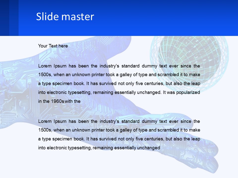 Composition Robot Gadget PowerPoint Template