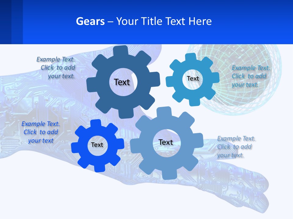 Composition Robot Gadget PowerPoint Template