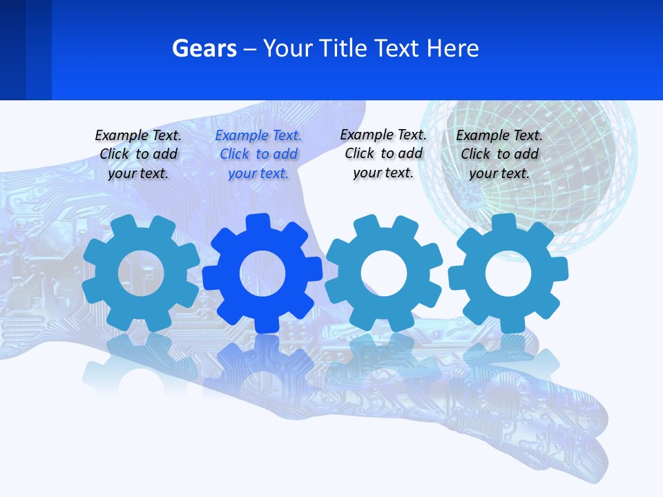 Composition Robot Gadget PowerPoint Template