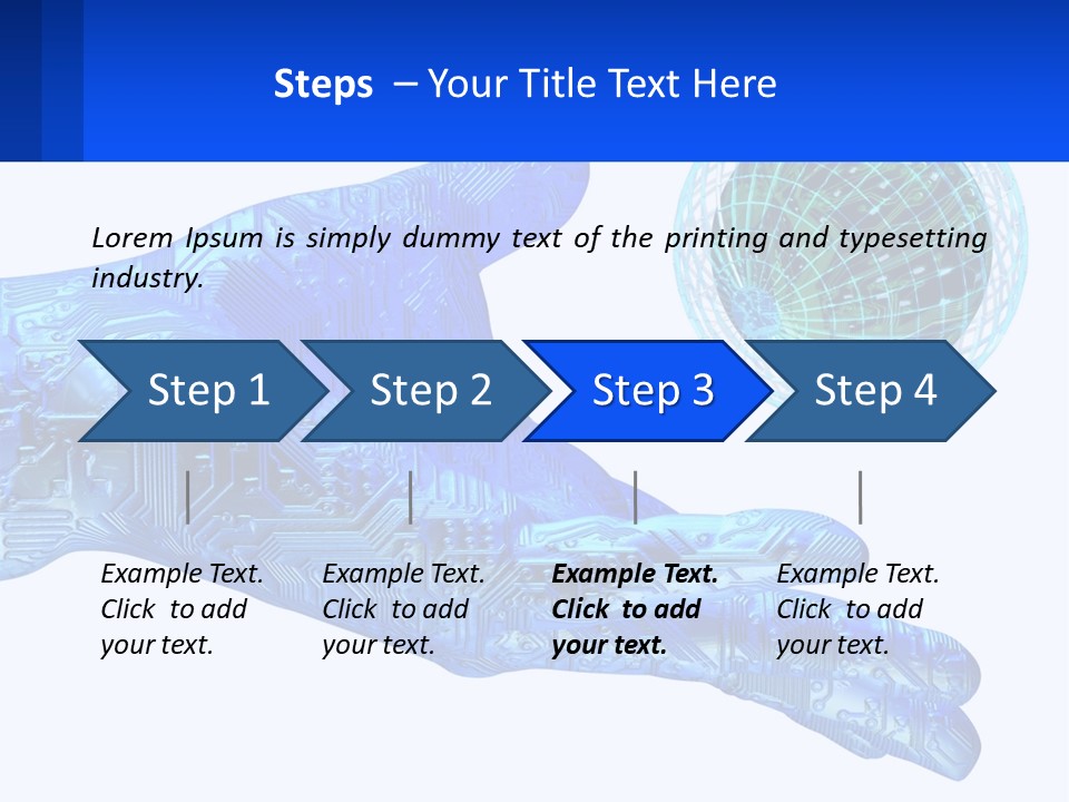 Composition Robot Gadget PowerPoint Template