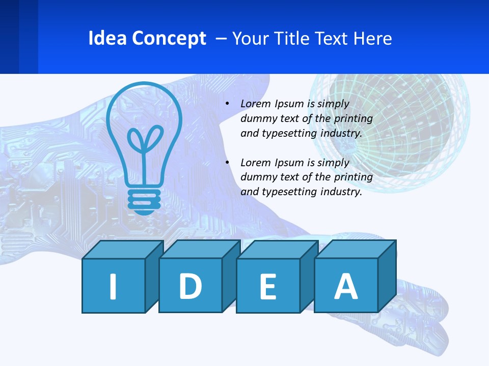 Composition Robot Gadget PowerPoint Template