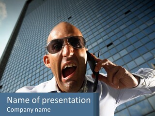 Businessman Upset Frustrated PowerPoint Template