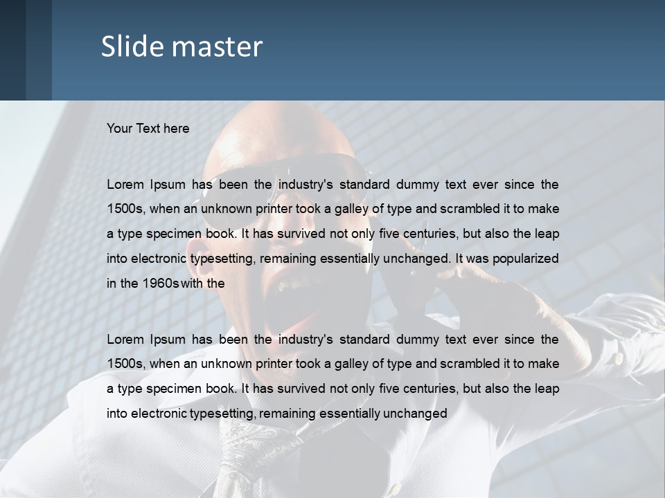 Businessman Upset Frustrated PowerPoint Template