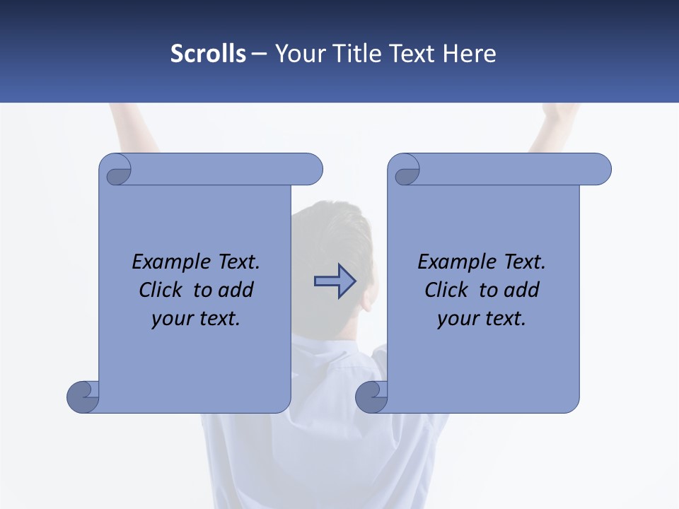 Hand Lad Winner PowerPoint Template