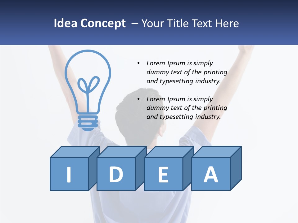 Hand Lad Winner PowerPoint Template