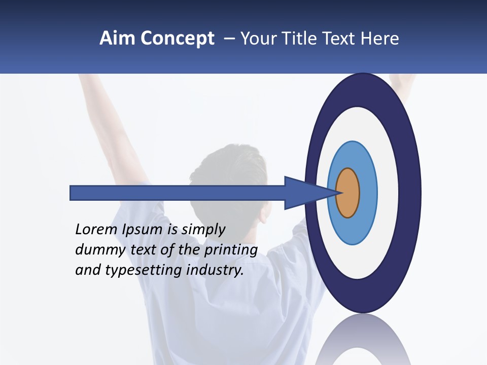 Hand Lad Winner PowerPoint Template