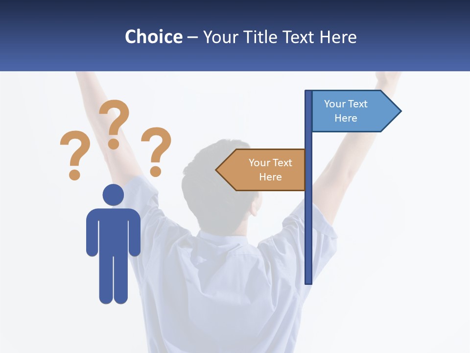 Hand Lad Winner PowerPoint Template