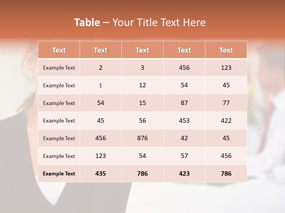 A Woman Is Smiling In Front Of A Group Of People PowerPoint Template