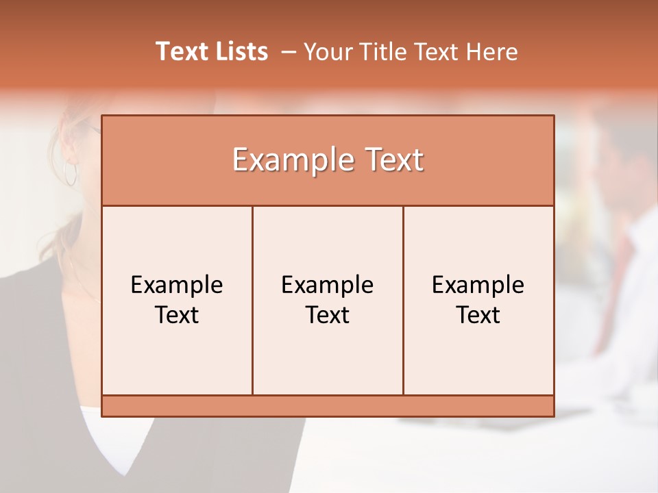 A Woman Is Smiling In Front Of A Group Of People PowerPoint Template