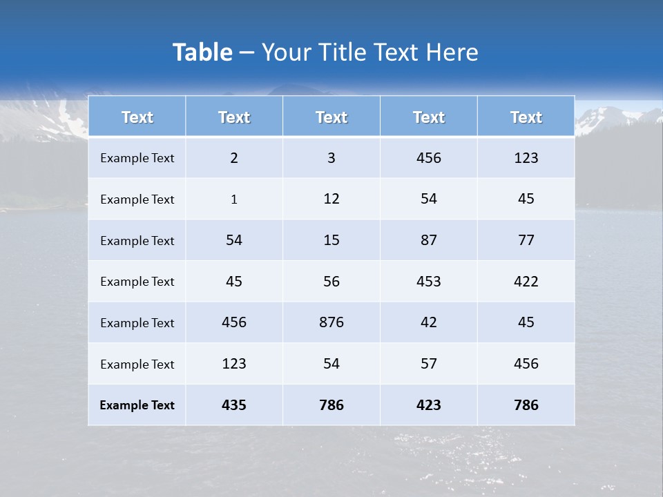 Mountain Glacier Adventure PowerPoint Template