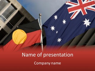 Flag Cooperation White PowerPoint Template