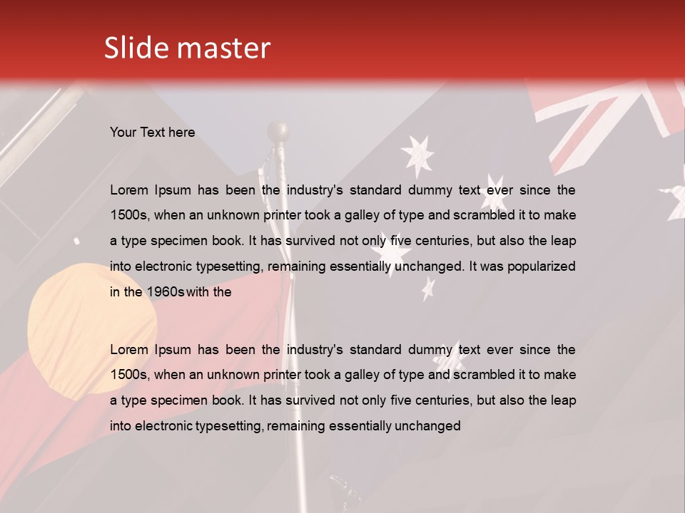 Flag Cooperation White PowerPoint Template