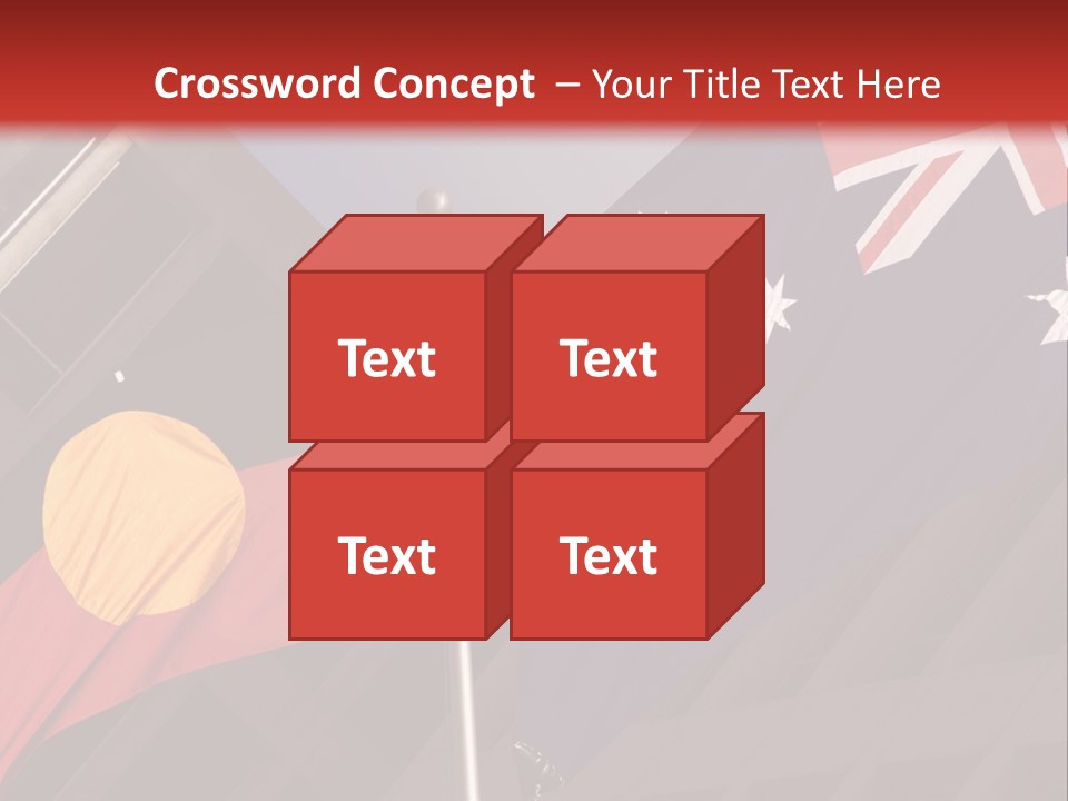 Flag Cooperation White PowerPoint Template