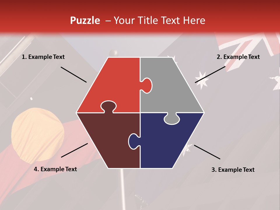 Flag Cooperation White PowerPoint Template