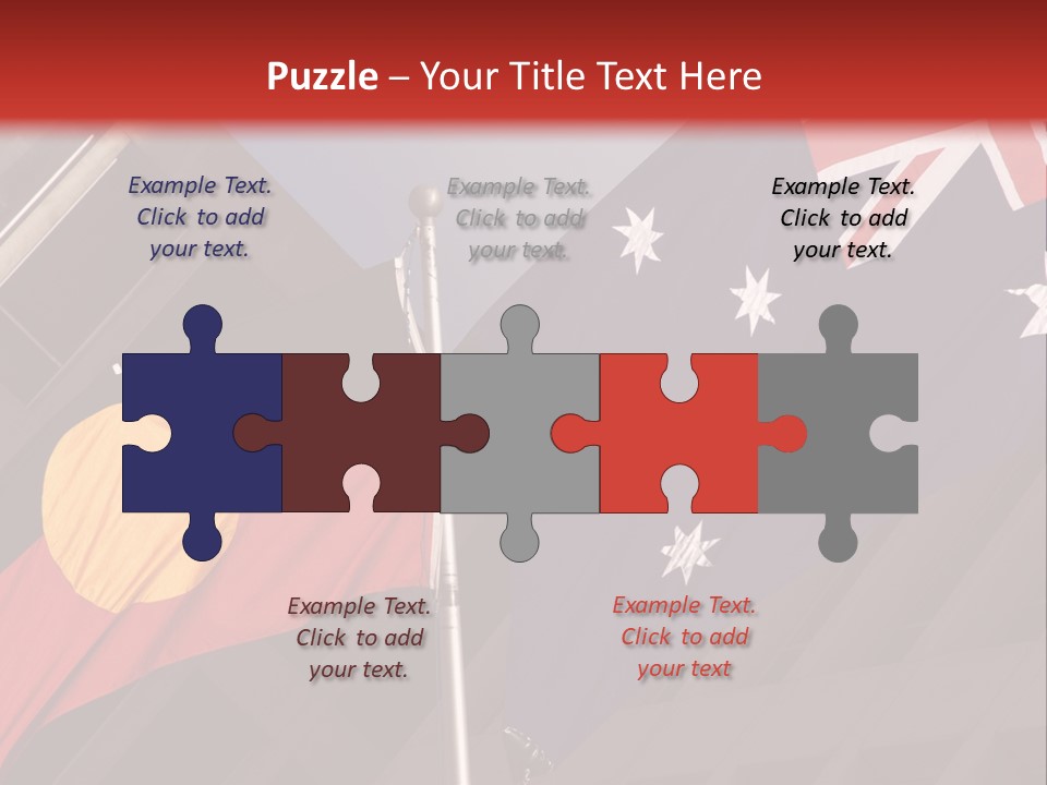 Flag Cooperation White PowerPoint Template