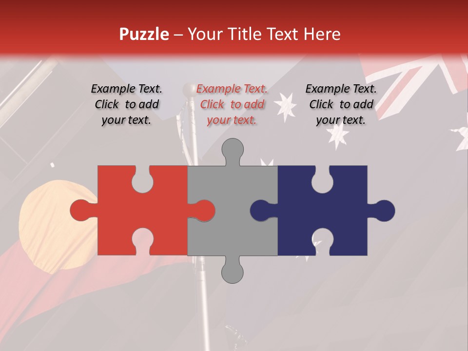 Flag Cooperation White PowerPoint Template