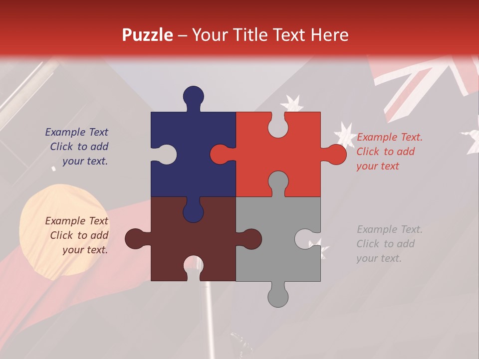 Flag Cooperation White PowerPoint Template