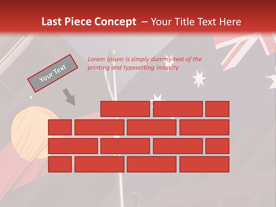 Flag Cooperation White PowerPoint Template