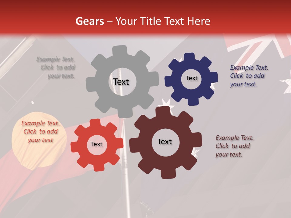 Flag Cooperation White PowerPoint Template