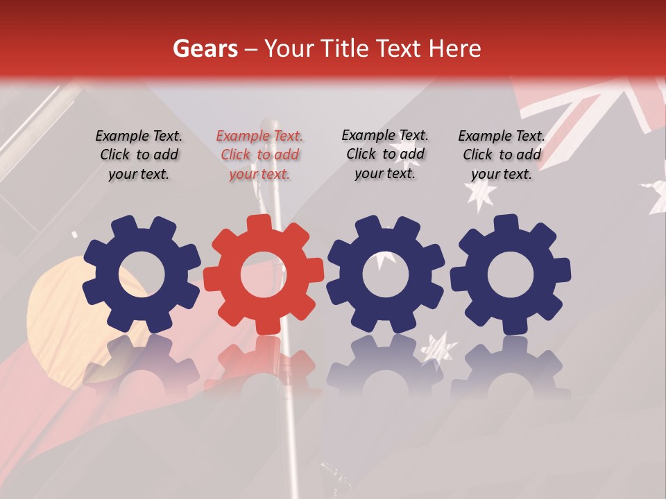 Flag Cooperation White PowerPoint Template