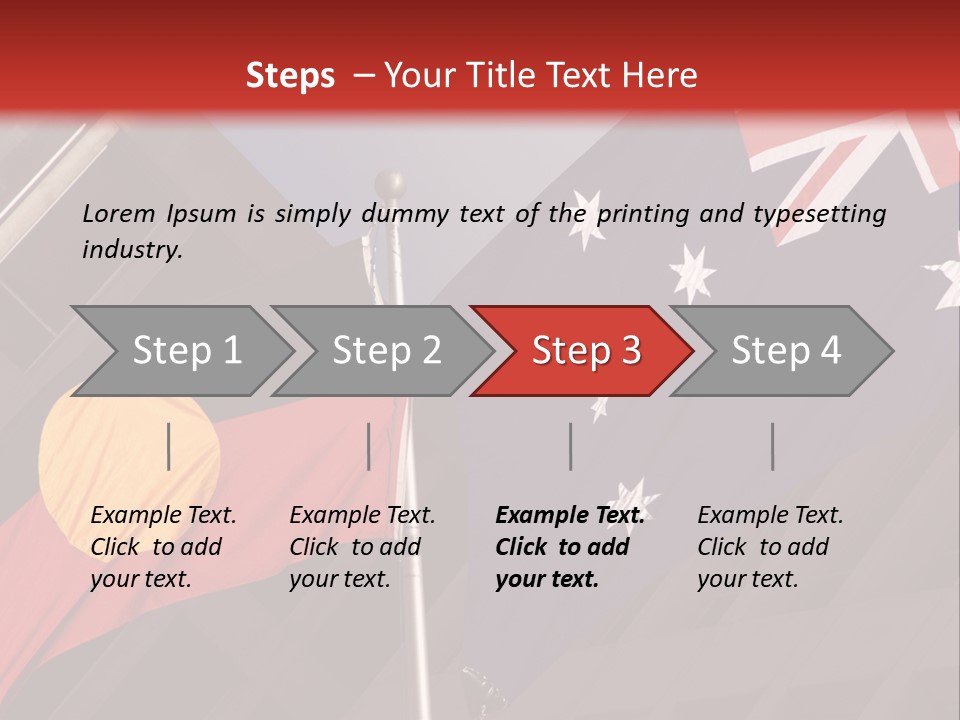 Flag Cooperation White PowerPoint Template