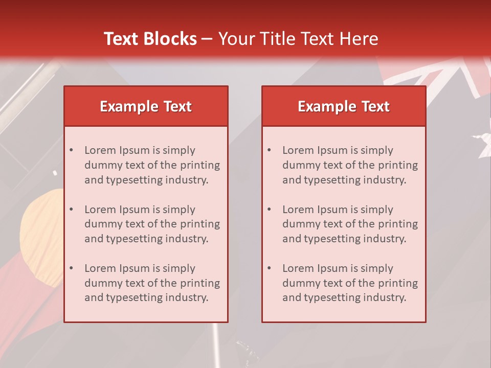 Flag Cooperation White PowerPoint Template
