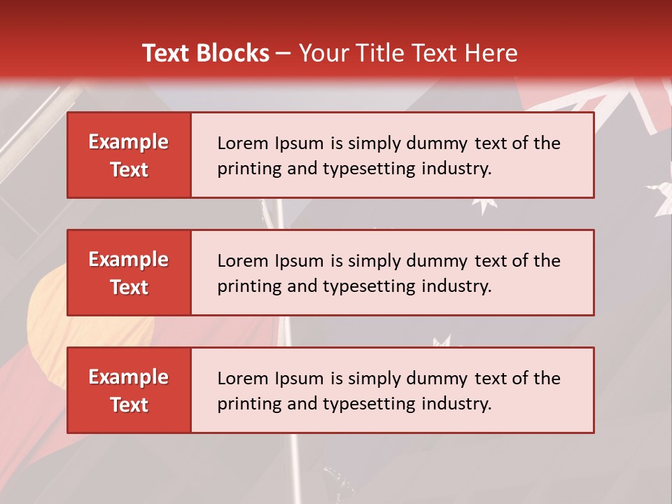 Flag Cooperation White PowerPoint Template