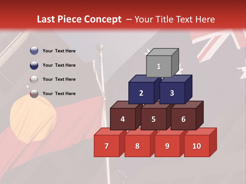 Flag Cooperation White PowerPoint Template