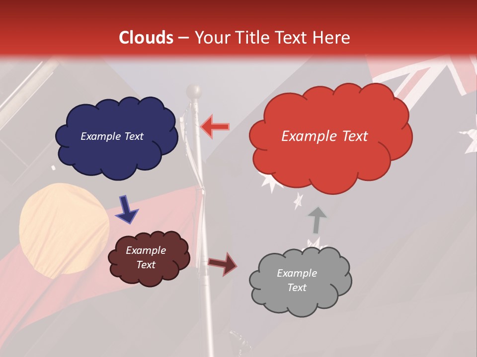 Flag Cooperation White PowerPoint Template
