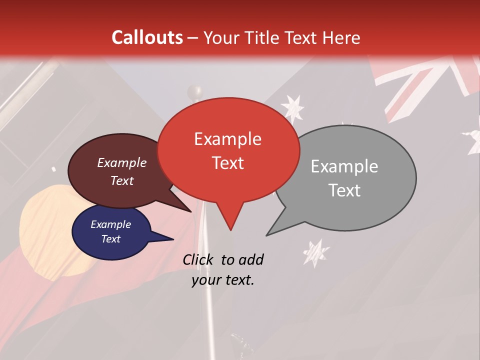 Flag Cooperation White PowerPoint Template