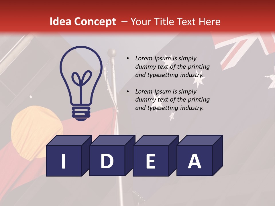 Flag Cooperation White PowerPoint Template