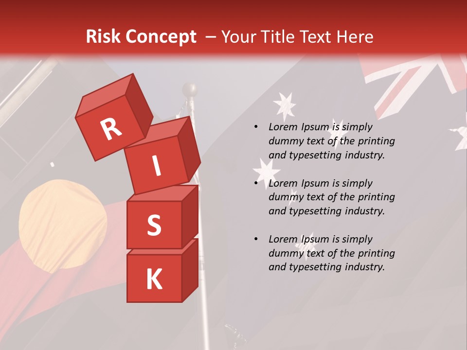 Flag Cooperation White PowerPoint Template