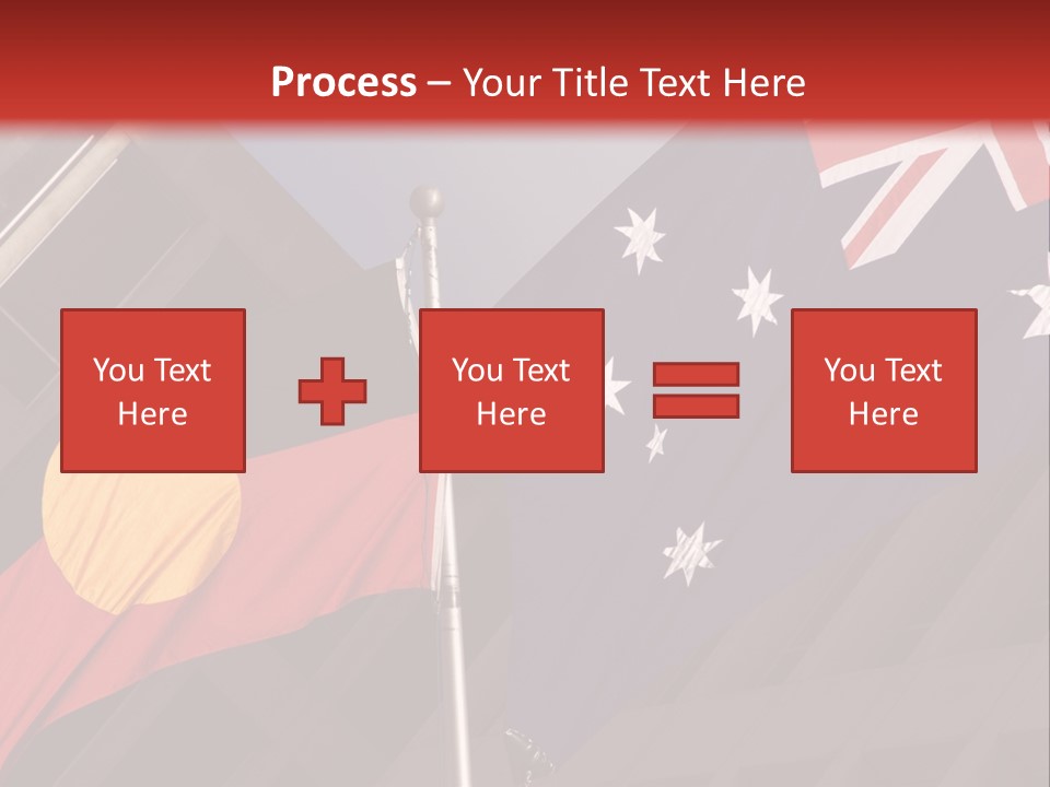 Flag Cooperation White PowerPoint Template
