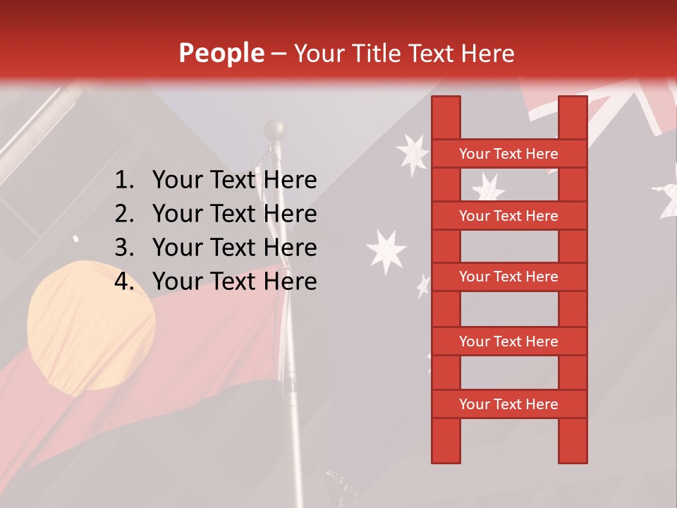 Flag Cooperation White PowerPoint Template