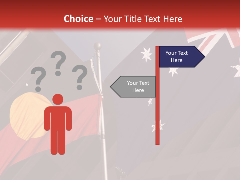 Flag Cooperation White PowerPoint Template