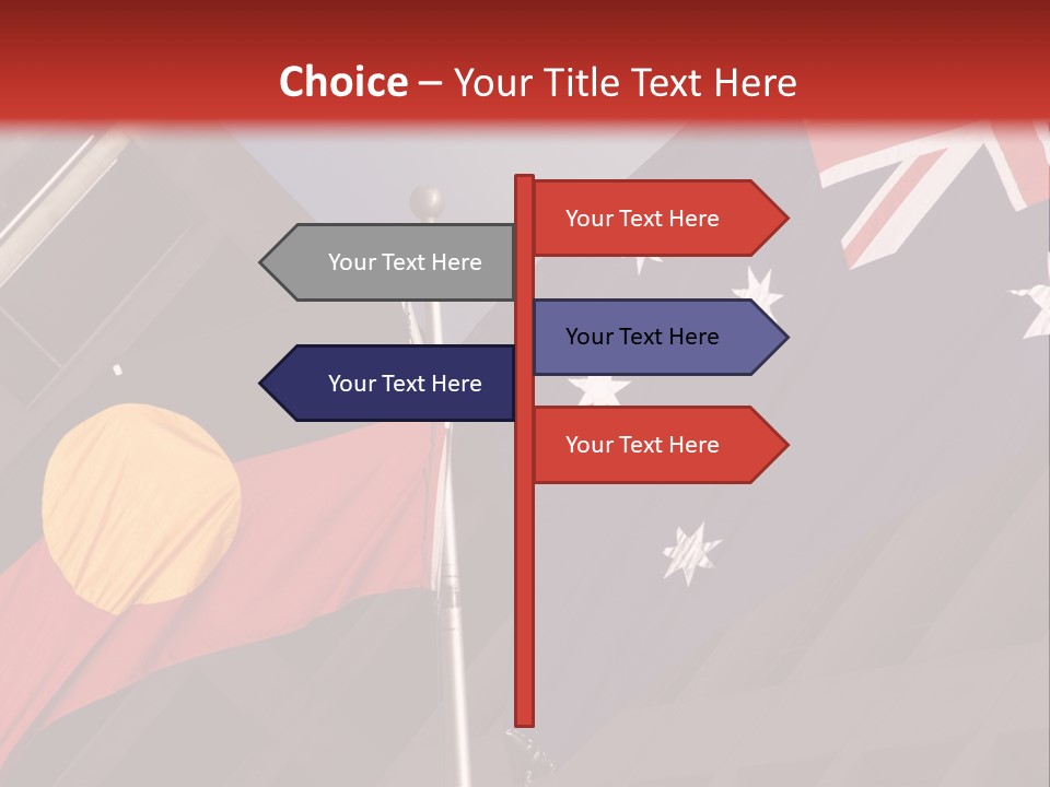 Flag Cooperation White PowerPoint Template