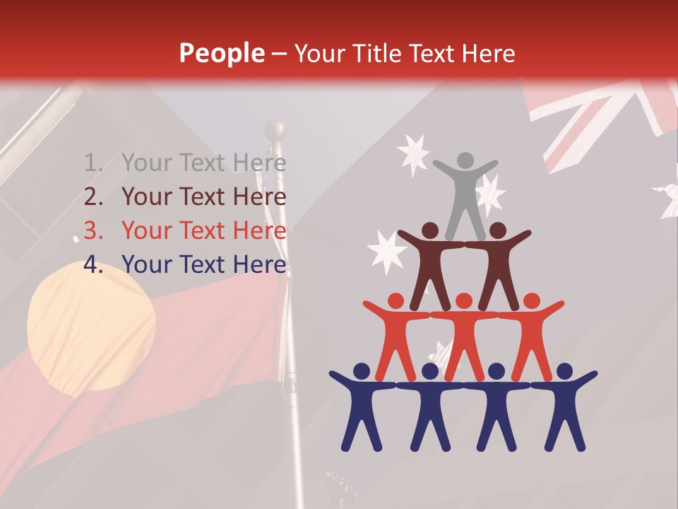 Flag Cooperation White PowerPoint Template