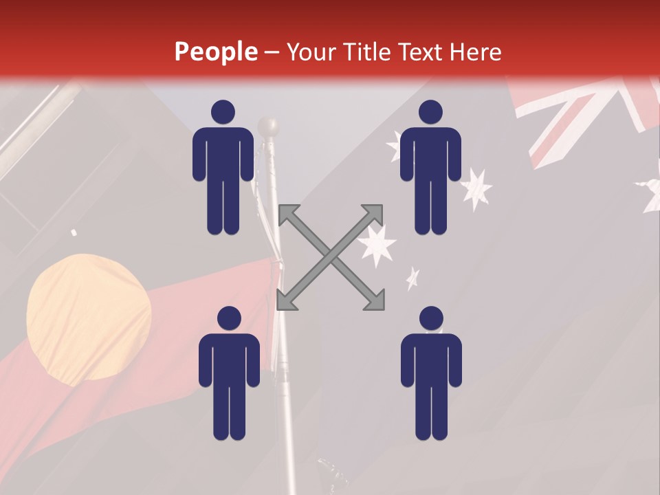 Flag Cooperation White PowerPoint Template