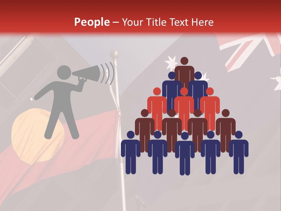 Flag Cooperation White PowerPoint Template