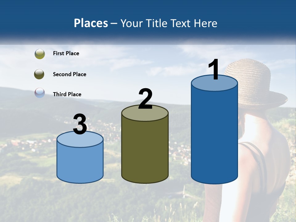 Green Mountains Stand PowerPoint Template