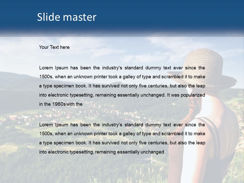 Green Mountains Stand PowerPoint Template