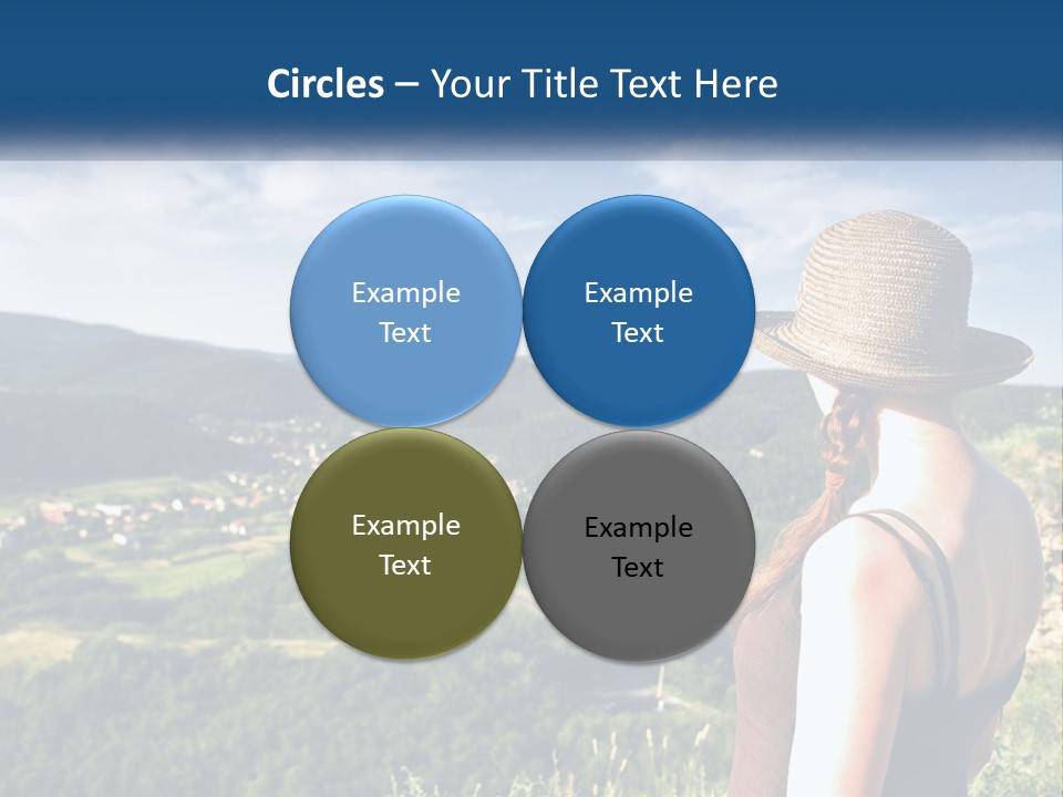 Green Mountains Stand PowerPoint Template