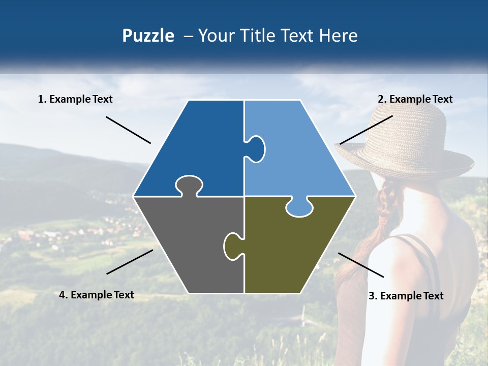 Green Mountains Stand PowerPoint Template